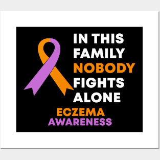 In This Family Nobody Fights Alone Eczema Awareness Posters and Art